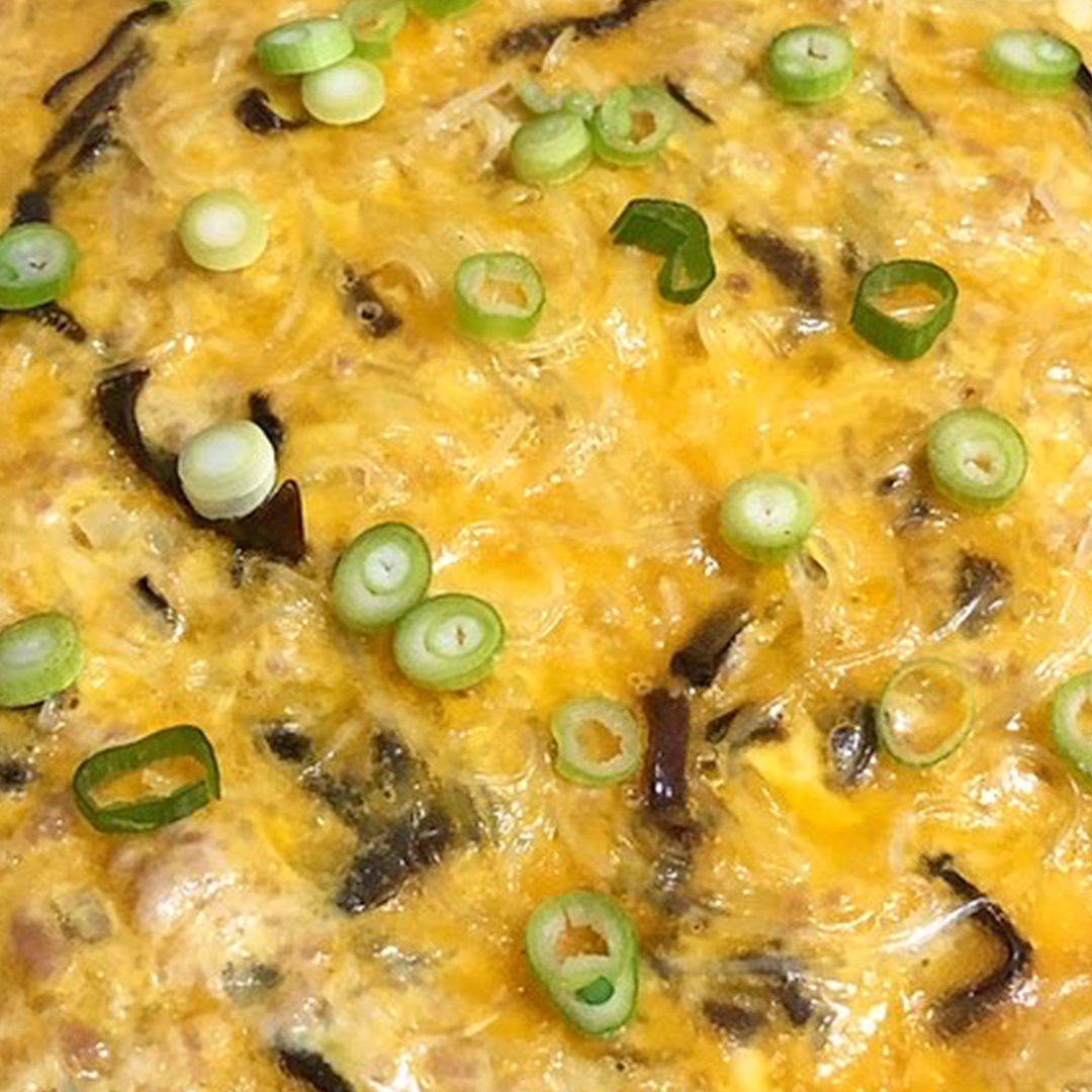 Vietnamese Egg Meatloaf casual rice